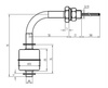  Magnetyczny czujnik poziomu wody kątowy MR1078