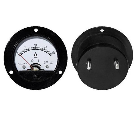 Miernik analogowy.amperomierz.okrągły 20A+bocznik
