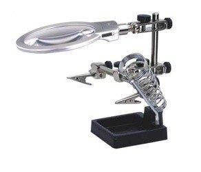 Zestaw trzecia ręka uchwyt do PCB + lupa