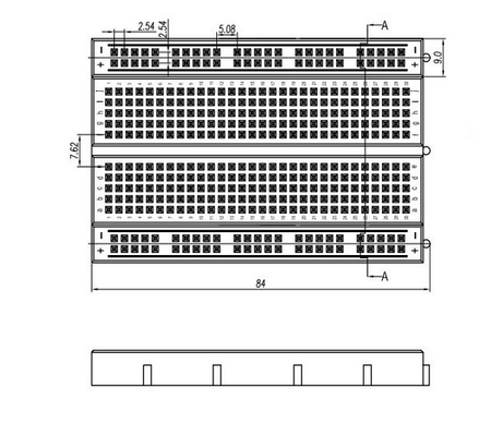Pł. prototyp.stykowa transparentna400pól