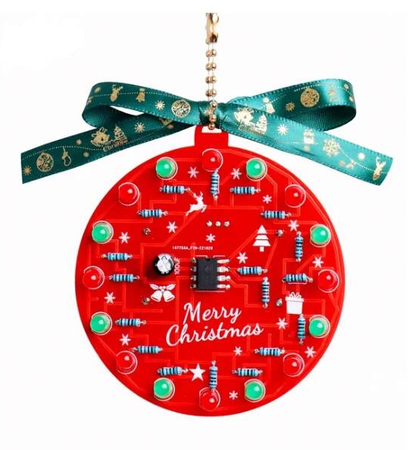 Choinka 3D LED RGB DIY + Bombka DIY Zestaw do nauki lutowania