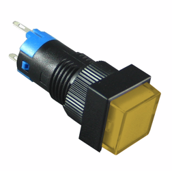 Przełącznik bistabilny kwadratowy żółty 3A 250V AC / 1A 30V DC