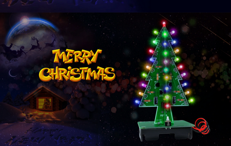 Choinka 3D LED RGB DIY świąteczny efekt muzyczny