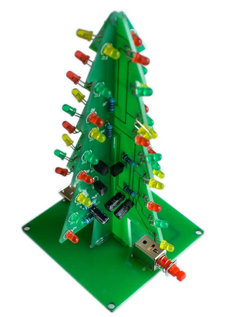 Choinka 3D LED 5V micro USB DIY w obudowie