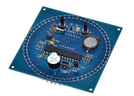Elektroniczny Zegar  LED  DS1302  DIY DATA ALARM TERMOMETR OBUDOWA