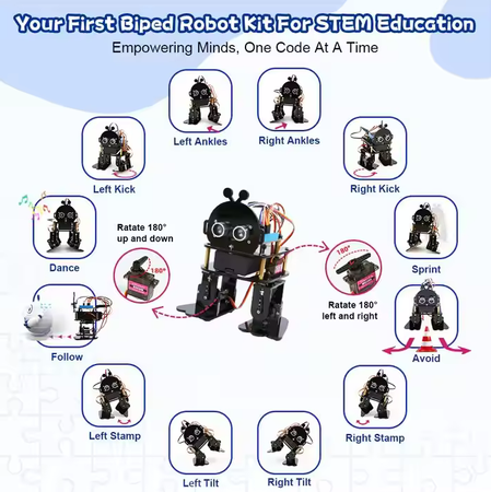 Zestaw edukacyjny Stworek Robot Kit DIY STEM  zdalnie sterowany z telefonu