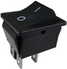 Przełącznik kołyskowy chwilowy KCD4 15A 250V podwójny (ON)-OFF czarny