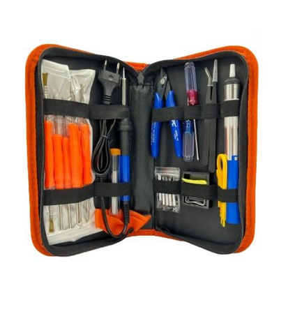 Lutownica prezyzyjna zestaw w etui 22 elementy Lutownica Odsysacz