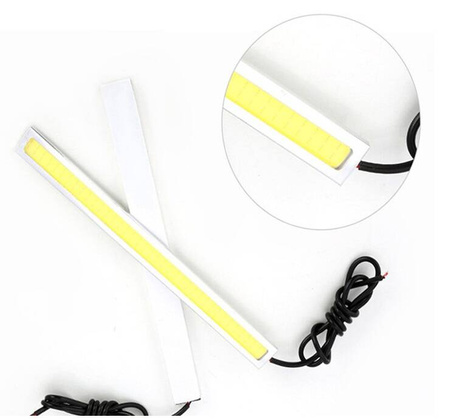 Lampa LED 12V biała 2x4W 140mm srebrne