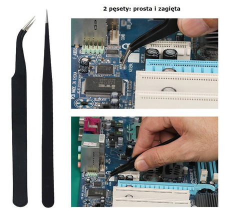 Lutownica prezyzyjna zestaw w etui 22 elementy Lutownica Odsysacz