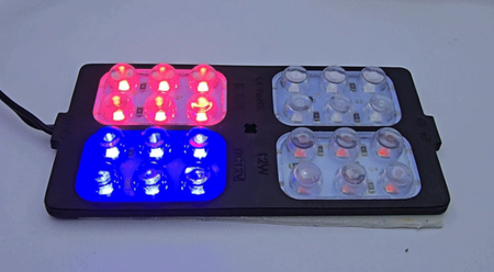 Lampa LED migająca 12V czerwono-niebieska 24 LED 49x105mm