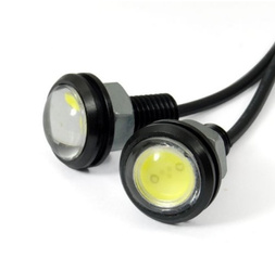 Żarówka LED 24V 1W 23mm biała z soczewką, czarna obudowa