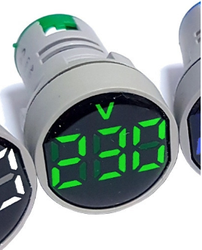 Woltomierz LED 28mm 50-500VAC Zielony