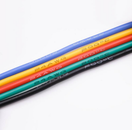 Zestaw 6 przewodów silikonowych AWG24 6x8mb + akcesoria