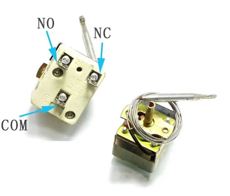 Termostat z kapilarą 50°C~300°C 16A/250V biała
