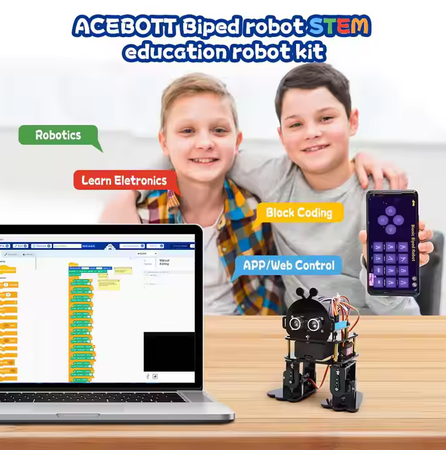Zestaw edukacyjny Stworek Robot Kit DIY STEM  zdalnie sterowany z telefonu