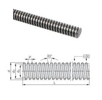 Śruba trapezowa TR 24x5 CK45 L=500mm CNC 3D