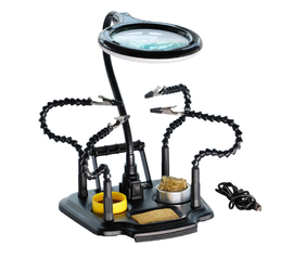 Uchwyt montażowy z lupą TRZECIA RĘKA + akcesoria