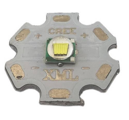 Dioda mocy power LED 6W CREE biała XM-L star 20mm + radiator