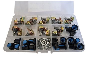 Zestaw potencjometrów 0.125W+gałki 36szt