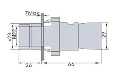 Przełącznik tablic. monost.3A 240V XB2 BW3462 RED