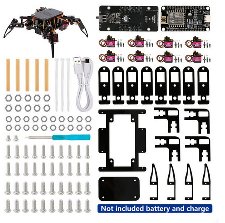 Zestaw edukacyjny Spider Robot Kit DIY STEM Pająk zdalnie sterowany z telefonu