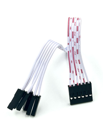 Przewód połączeniowy DuPont gniazdo z przewodem 2.54mm 6 pin 20cm