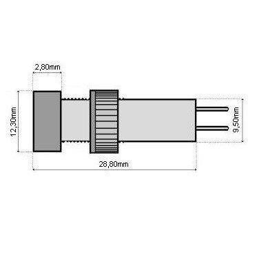 Kontrolka LED 5mm 24V DC zielona