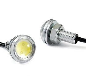 Żarówka LED 12V 1W 22mm jasnoniebieska ob.srebrna