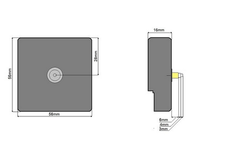 Mechanizm kwarcowy zegara 388 wskaz ozdobne MK30