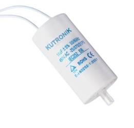 Kondensator silnikowy 10uF/450VAC z przewodami