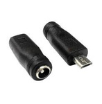 Adapter przejściówka gniazdo 2.1/5.5  wtyk micro USB 