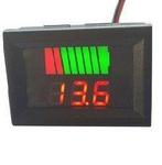 Panelowy woltomierz LED 12V czerwony wsk naładowania akumul sam