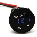 Woltomierz LED 3V-30V Niebieski okrągły