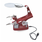 Uchwyt z lupą x3 i podstawką z podświetleniem LED