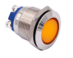 Metalowa kontrolka LED 14mm 12V  żółta