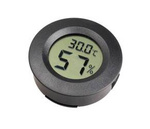 Termometr + higrometr LCD -50~110°C okrągły czarny