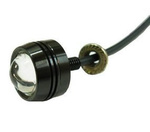 Żarówka LED 12V 1W 25mm biała zimna obudowa czarna