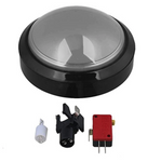 Przycisk BIG Push monostabilny 3A/250V biały, podświetlenie 12V