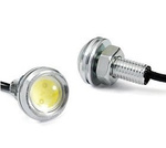 Żarówka LED 12V 1 W 22mm kolor żółty obud.srebrna