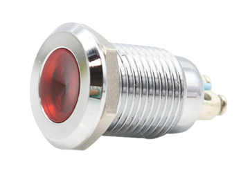 Metalowa kontrolka LED 16mm 24V metalowa czerwona