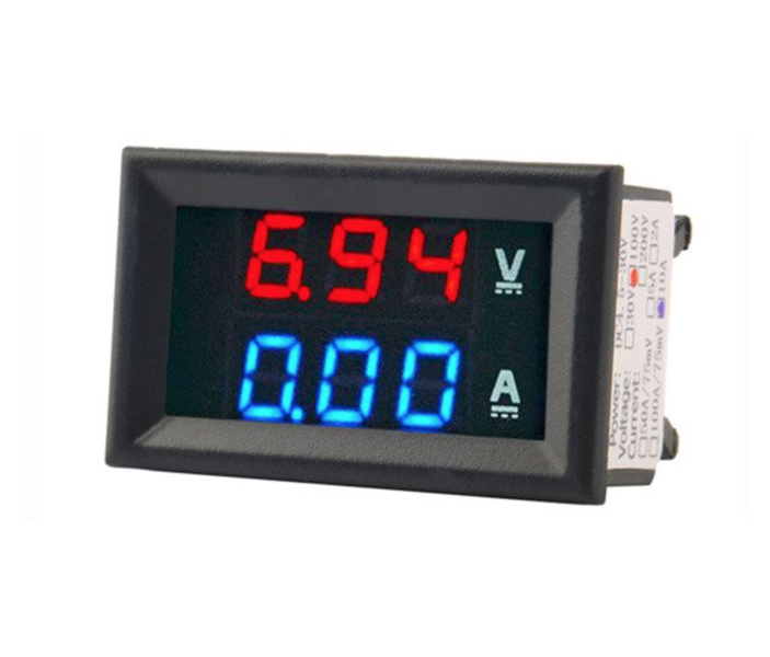 Panelowy woltomierz 100V amperomierz 50A LED 0.28