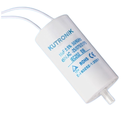 Kondensator silnikowy z przewodem 60uF 450VAC