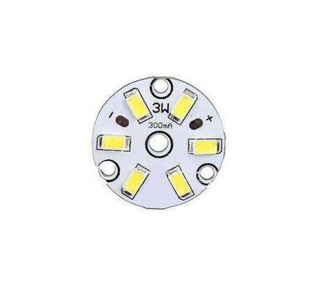 Moduł 6 LED 5630 3W 9-11V d=32mm biały